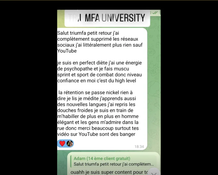 Retour d'un membre TRIUMFA